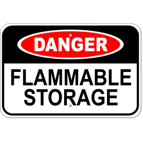 Danger Flammable Storage Aluminum Sign | 12" x 18"