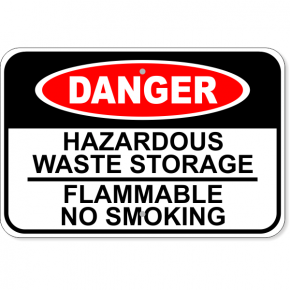 Danger Hazardous Waste Aluminum Sign | 12" x 18"