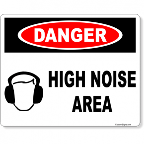 Danger High Noise Area Full Color Sign | 8" x 10"