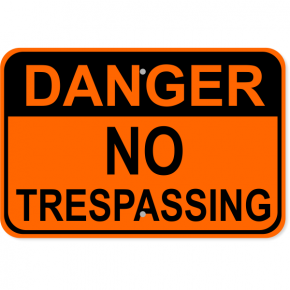 Danger No Trespassing Aluminum Sign | 12" x 18"