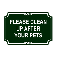 Dog Clean Up Signs