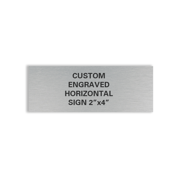 custom engraved horizontal 2x4 sign