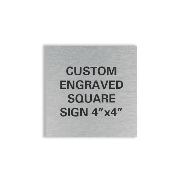 custom engraved square sign 4x4