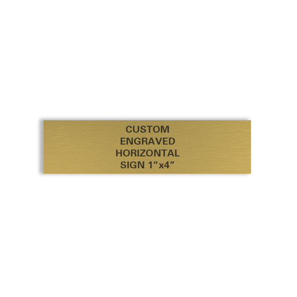 custom engraved horizontal brass sign 1x4