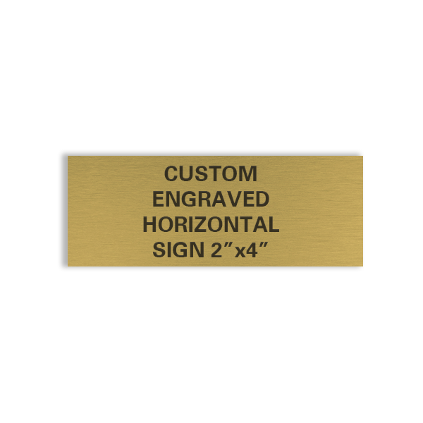 custom engraved horizontal sign 2x4
