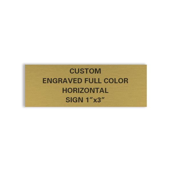 custom engraved brass sign 1x3