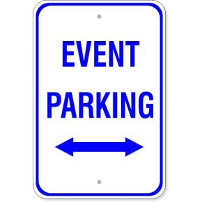 Event Parking Sign with Double Arrow | 18" x 12"