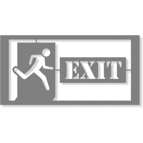 Exit Icon Stencil | 4" x 8"
