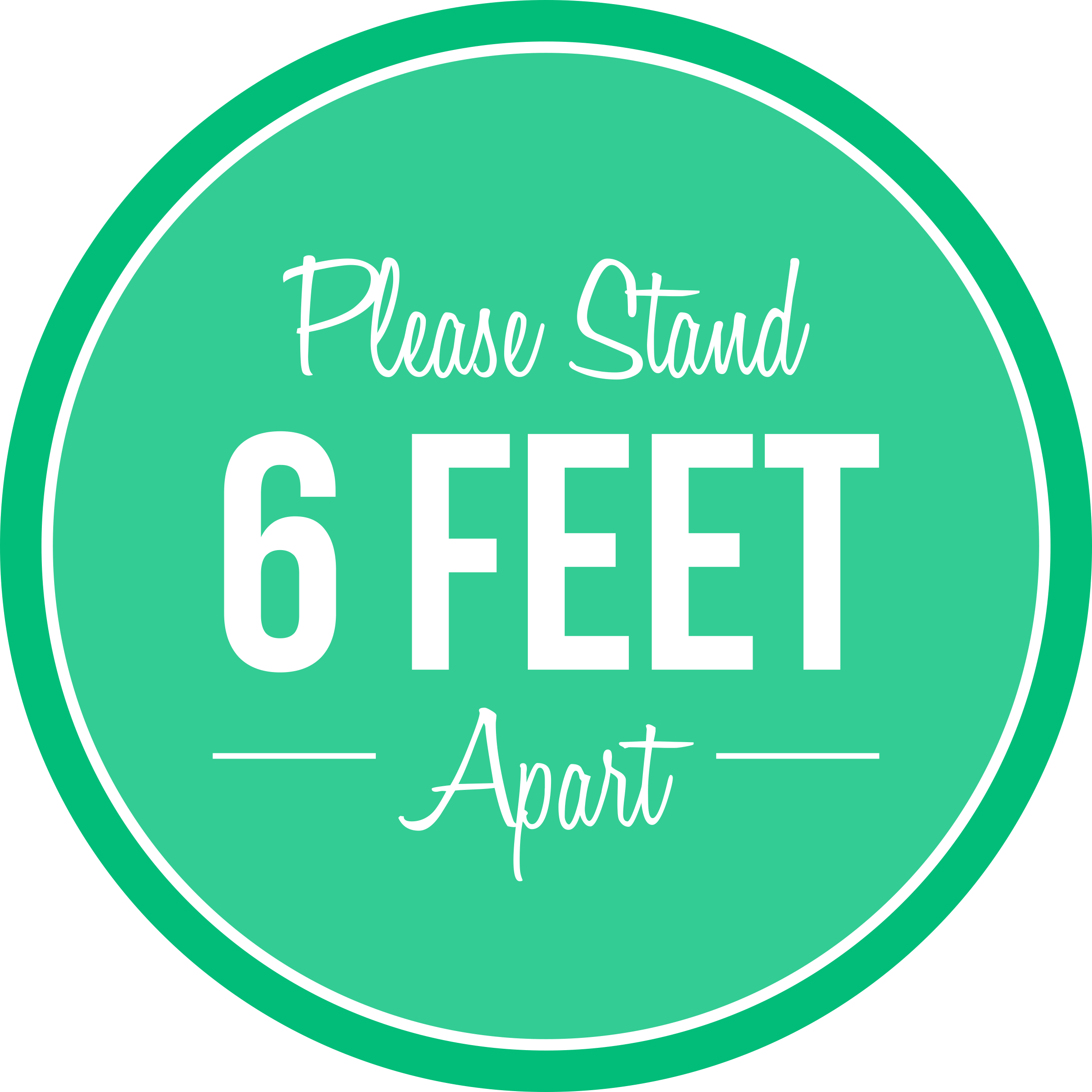 Please Stand 6 Feet Apart Business Reopening Floor Decal