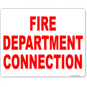 Fire Department Connection Full Color Sign | 8" x 10"