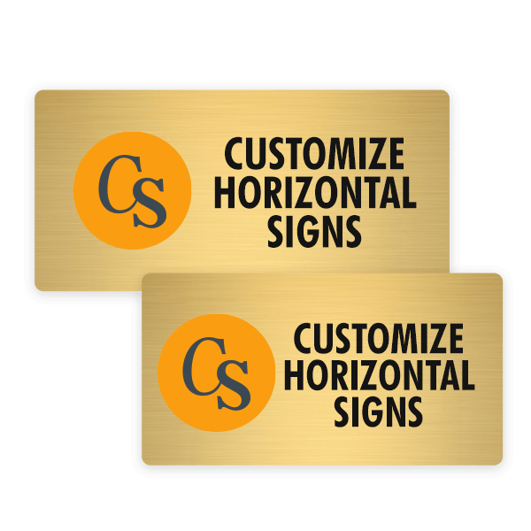 Brass Full Color Horizontal Signs