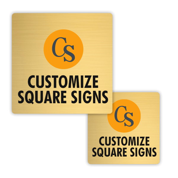Full Color Brass Square Signs