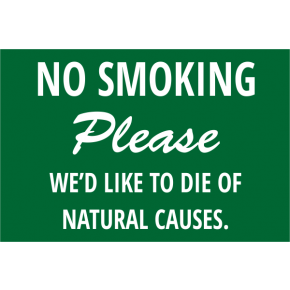 Funny Custom No Smoking Please Engraved Sign