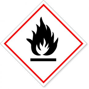 GHS Flammable Hazard Decal | 6" x 6"