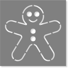 Gingerbread Man Stencil | Multiple Stencils