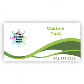 Green Swirl Modern Custom Logo Banner