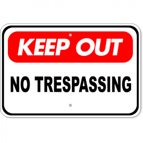 Keep Out No Trespassing Aluminum Sign | 12" x 18"