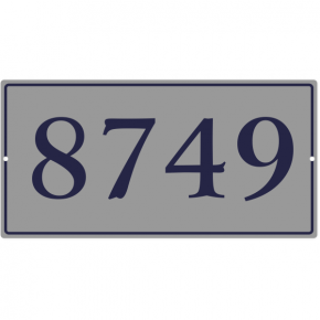 Large Rectangle Border House Number Sign | 8" x 16"
