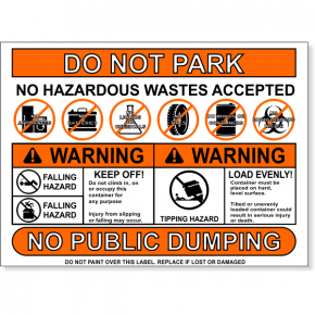 Multi Message Container Safety Decal | 8" x 11"