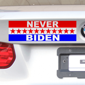Never Biden Bumper Sticker | 3" x 10"