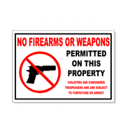 No Guns Signs