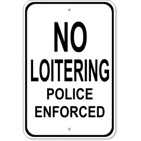No Loitering Police Aluminum Sign | 18" x 12"
