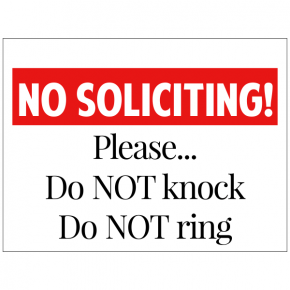 Please Do Not Knock Do Not Ring Yard Sign