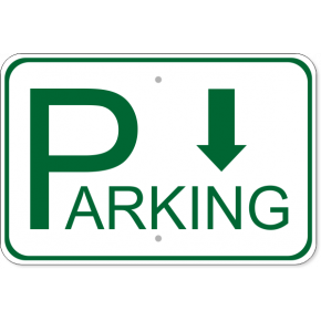 Parking Back Aluminum Sign | 12" x 18"