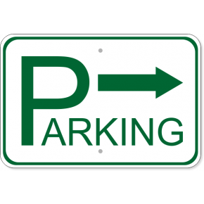 Parking Right Aluminum Sign | 12" x 18"