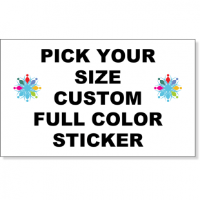 Pick Your Size Custom Horizontal Full Color Sticker