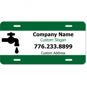 Plumbing Faucet Industry Custom License Plate