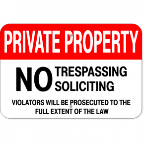 Private Property Aluminum Sign | 12" x 18"