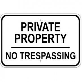 Private Property No Trespassing Aluminum Sign | 12" x 18"
