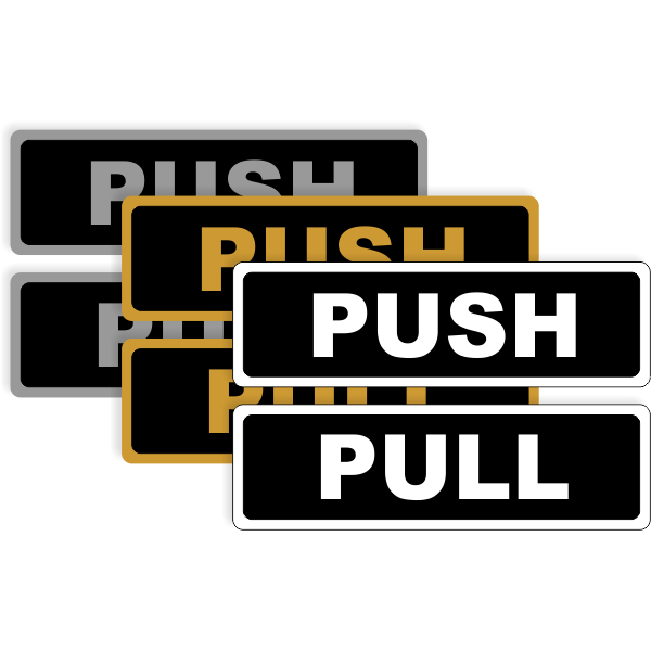 Push / Pull Horizontal Aluminum Sign Set