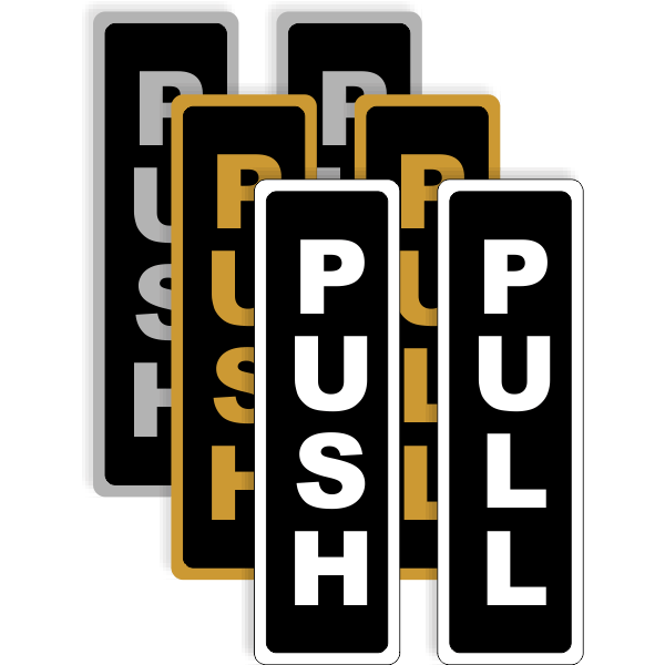 Push / Pull Vertical Aluminum Sign Set
