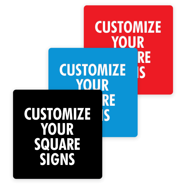 Square Engraved Plastic Signs