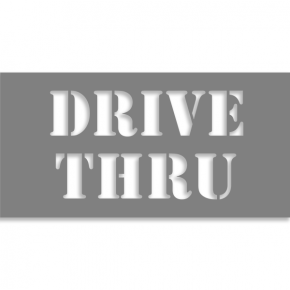 Drive Thru 4" x 8" Mylar Stencil