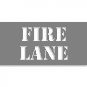 Fire Lane 4" x 8" Mylar Stencil