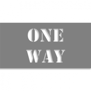 One Way 4" x 8" Mylar Stencil