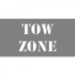 Tow Zone 4" x 8" Mylar Stencil