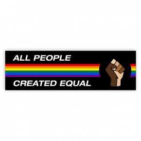 All People Created Equal Pride Bumper Sticker