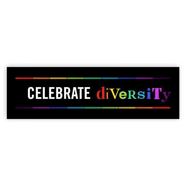 Celebrate Diversity Pride Bumper Sticker