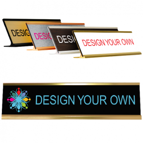 Traditional 2" x 8" Desk Nameplate - Full Color