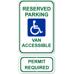 Van Accessible Handicap Sign Bundle