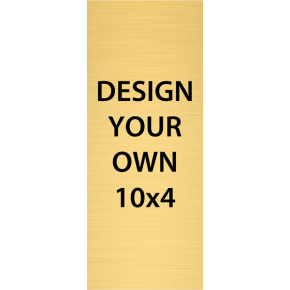 Vertical Engraved Heavy Brass Signs 10" x 4"