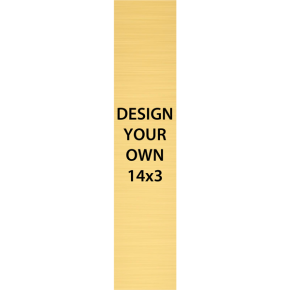 Vertical Engraved Heavy Brass Signs 14" x 3"