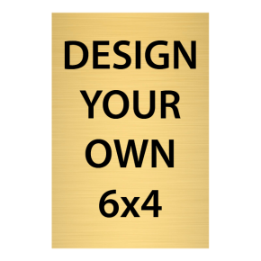 Vertical Engraved Heavy Brass Signs 6" x 4"