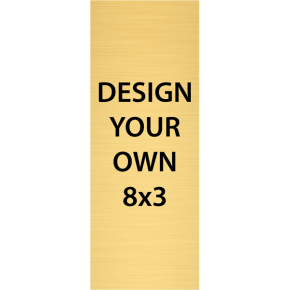 Vertical Engraved Heavy Brass Signs 8" x 3"