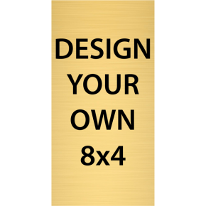 Vertical Engraved Heavy Brass Signs 8" x 4"