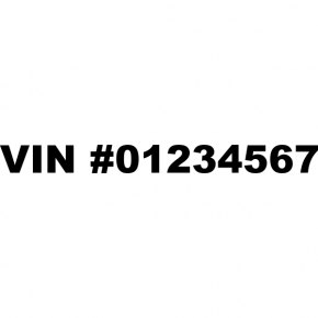 VIN Number Vinyl Lettering